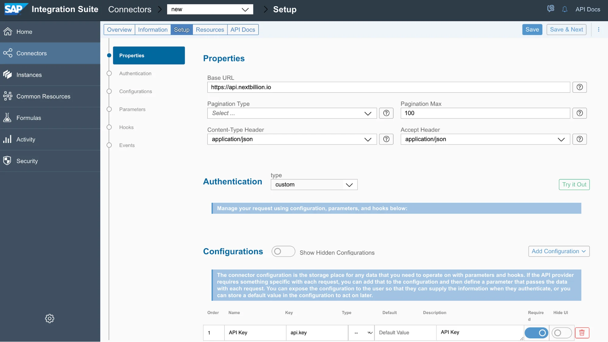 Integration with Nextbillion's API